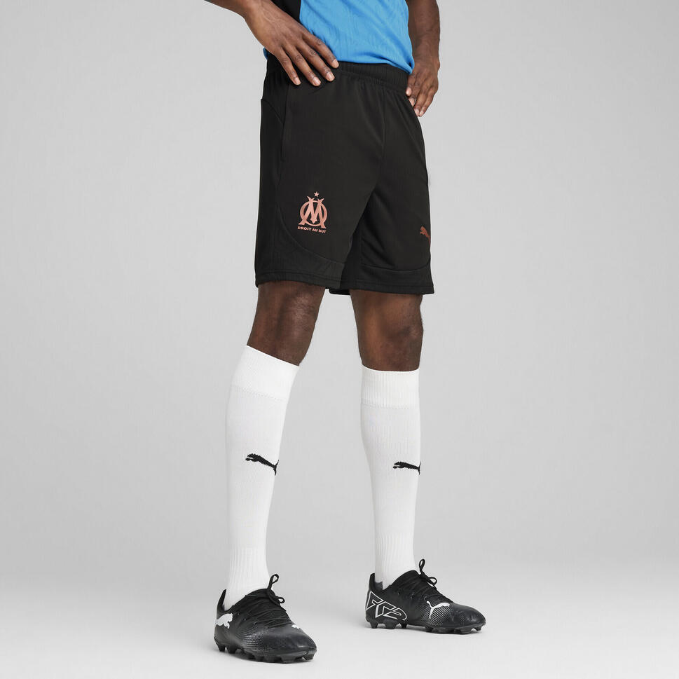 Męskie szorty treningowe Olympique Marsylia PUMA Black Copper Metallic