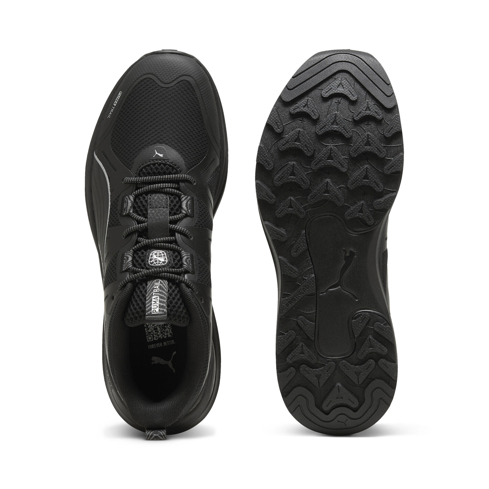 Reflect Lite trailrunningschoenen PUMA Black Cool Dark Gray Silver Metallic 6/7