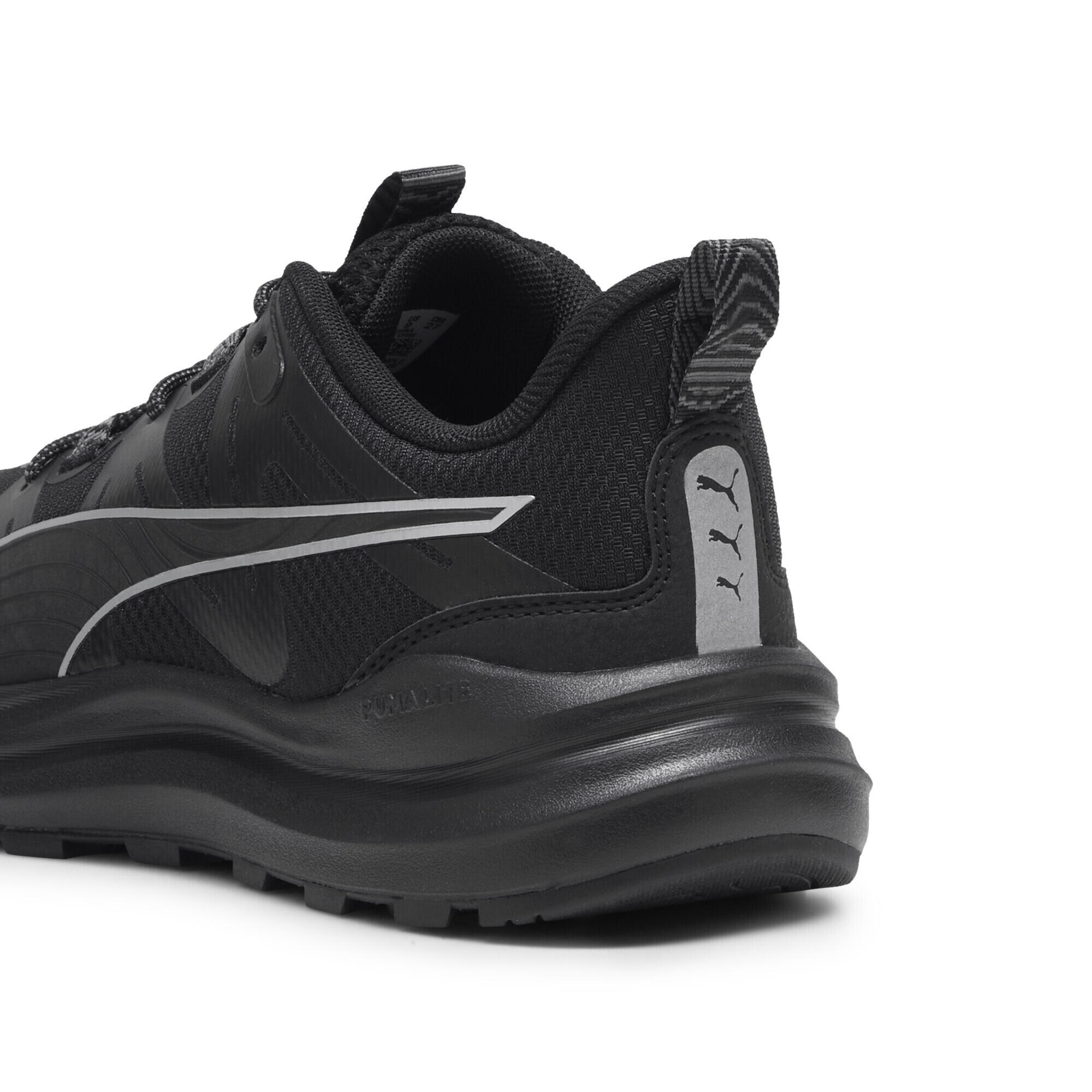 Reflect Lite trailrunningschoenen PUMA Black Cool Dark Gray Silver Metallic 4/7