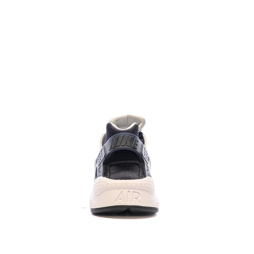Baskets Blanche/Noir/Gris Femme Nike Huarache 3/5