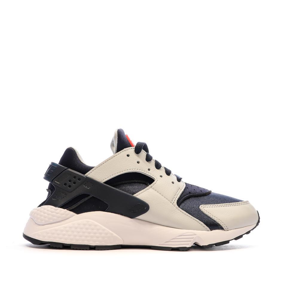 Baskets Blanche/Noir/Gris Femme Nike Huarache 2/5