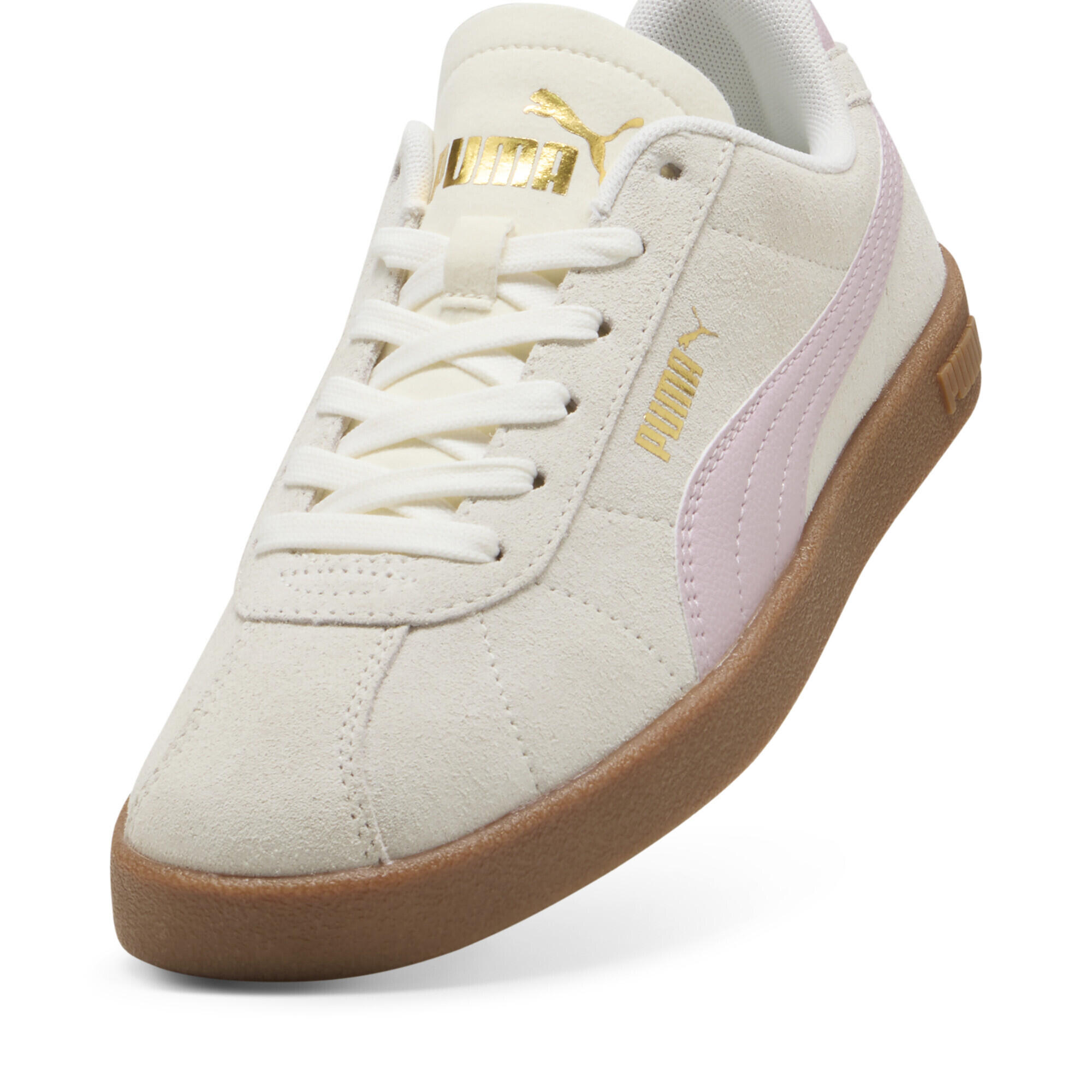 Sneakers PUMA Club II in suede unisex PUMA Warm White Rose Mauve Gum Pink Beige 6/7