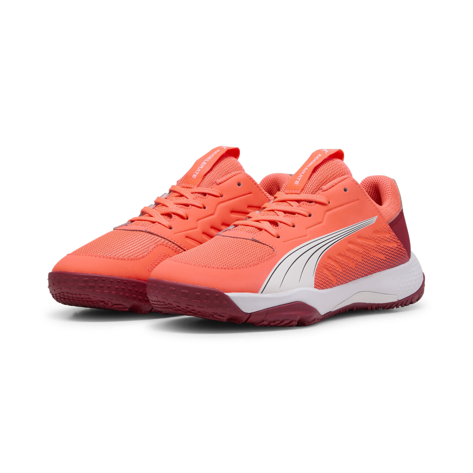 Puma - Chaussures De Handball Accelerate Enfant Et Adolescent Puma - Baskets - Blanc|rouge - Decathlon