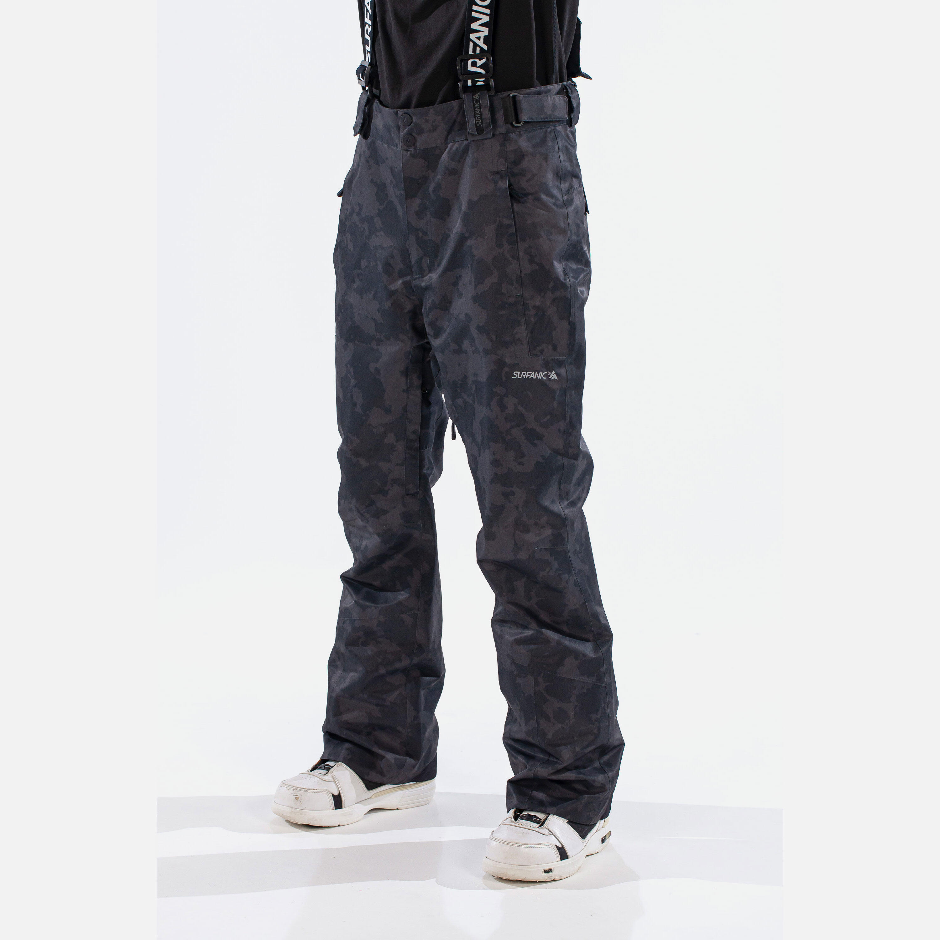 SURFANIC Comrade Map Mens Ski Pant Black