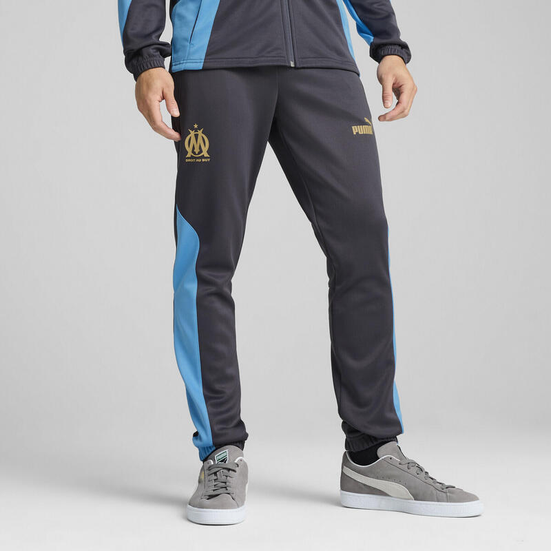 Olympique de Marseille ftblNRGY+ Pants Men PUMA Galactic Gray Team Gold Beige