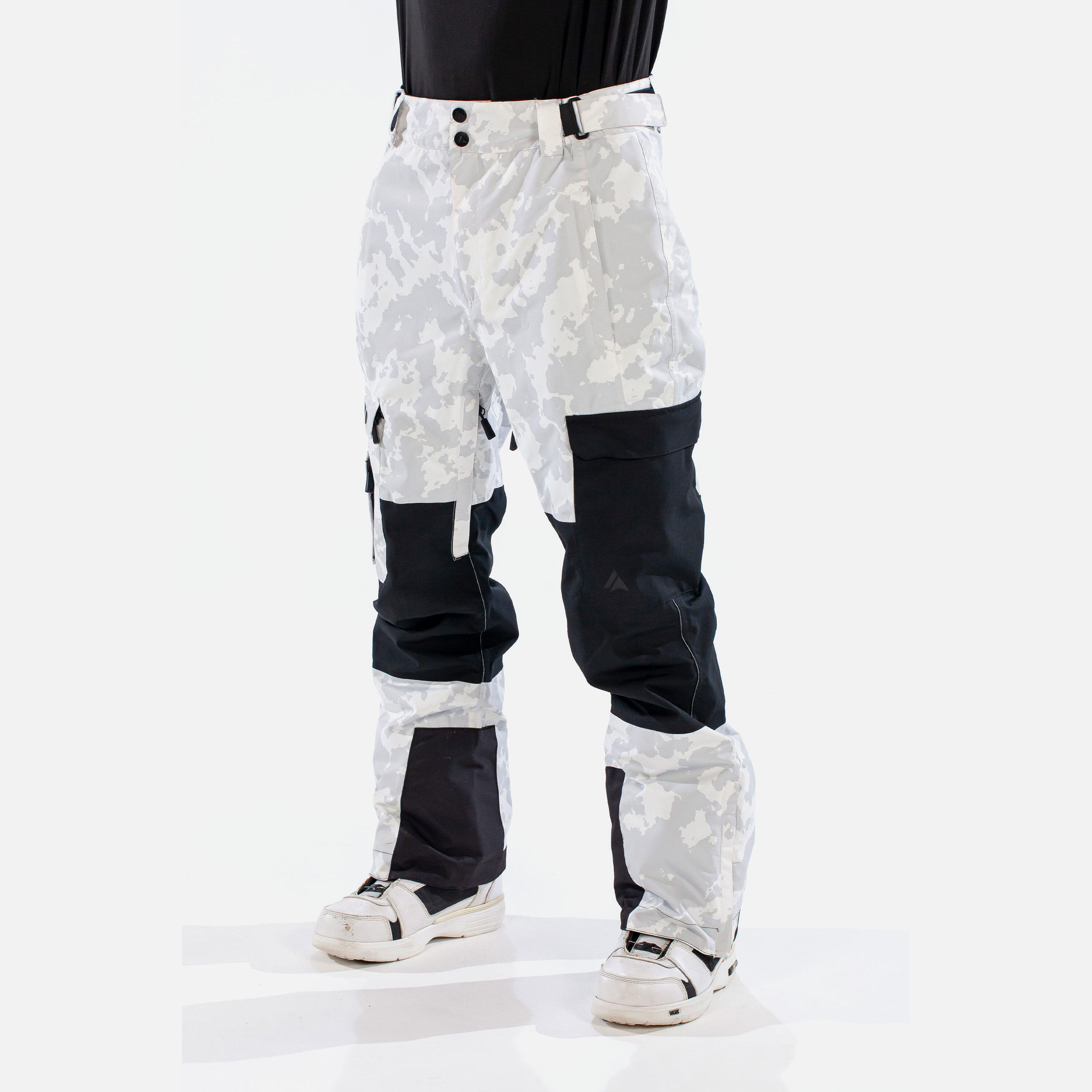 SURFANIC Tactical Map Mens Ski Pants Whirte