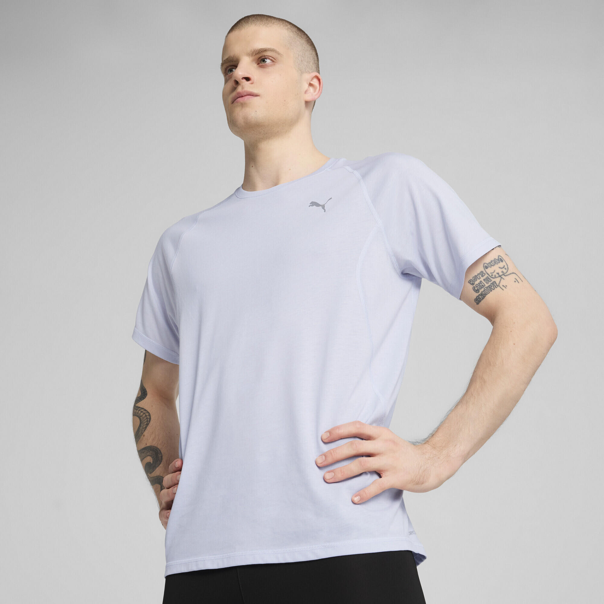 T-shirt de running Triblend VELOCITY Homme PUMA Cool Weather Blue 2/7