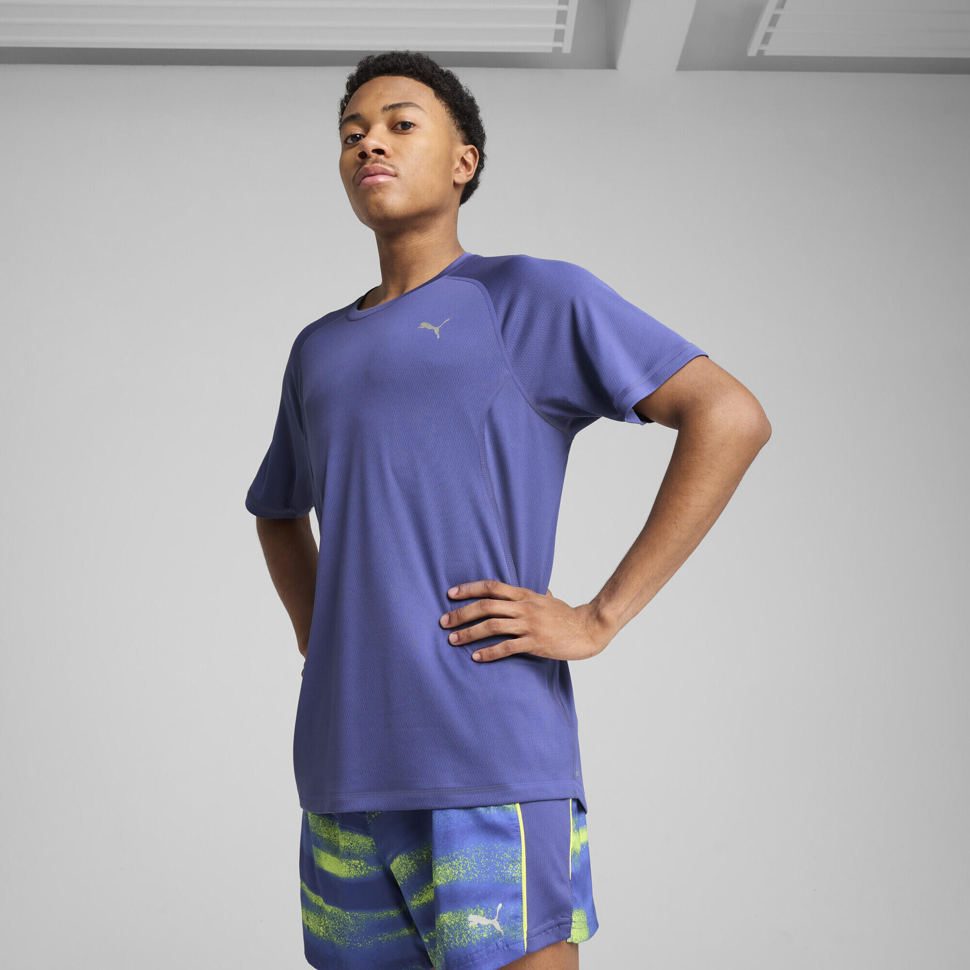 VELOCITY hardloopshirt voor heren PUMA Blue Crystal 5/7