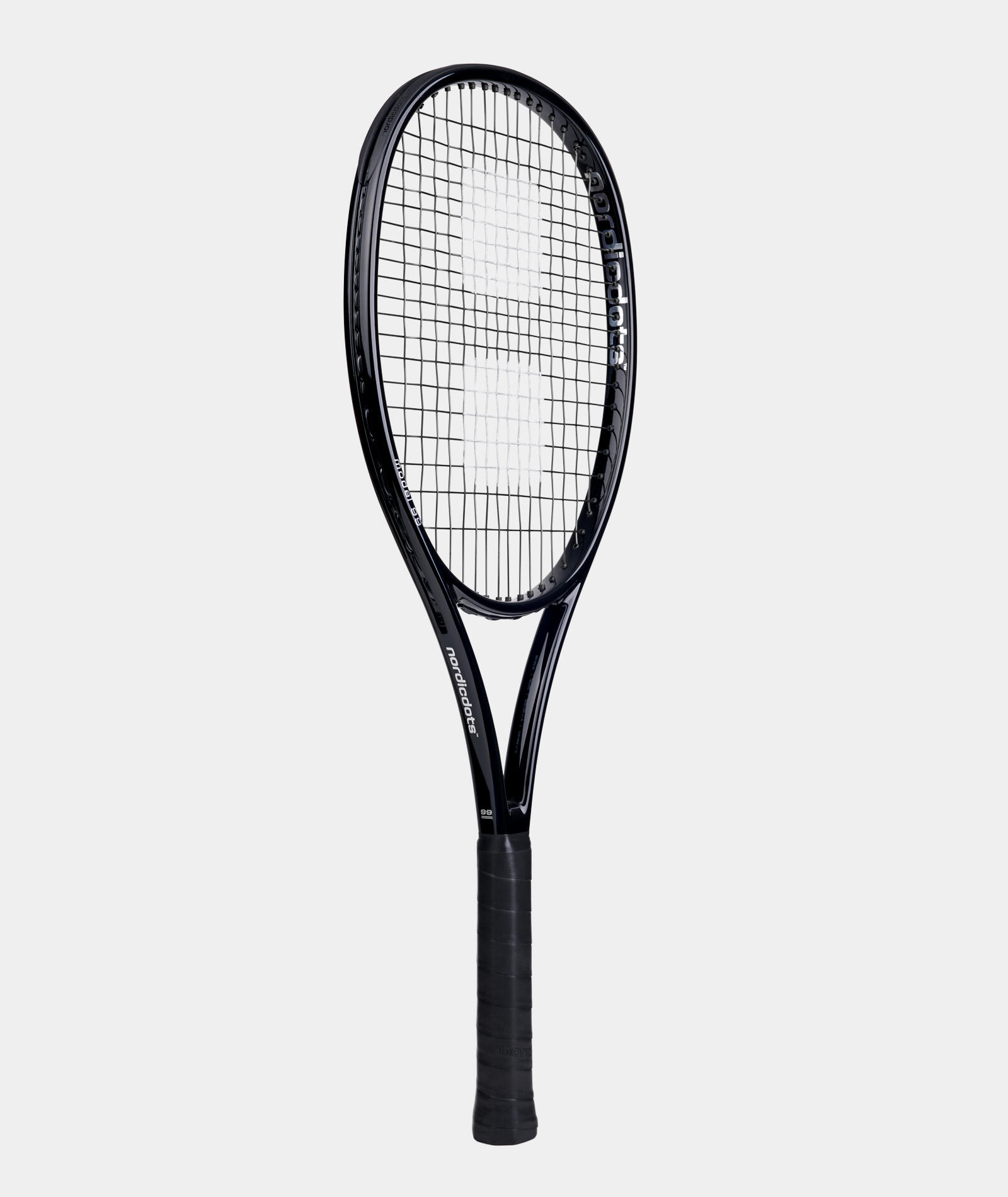 NORDICDOTS Raqueta de tenis modelo 99 - Negro brillante