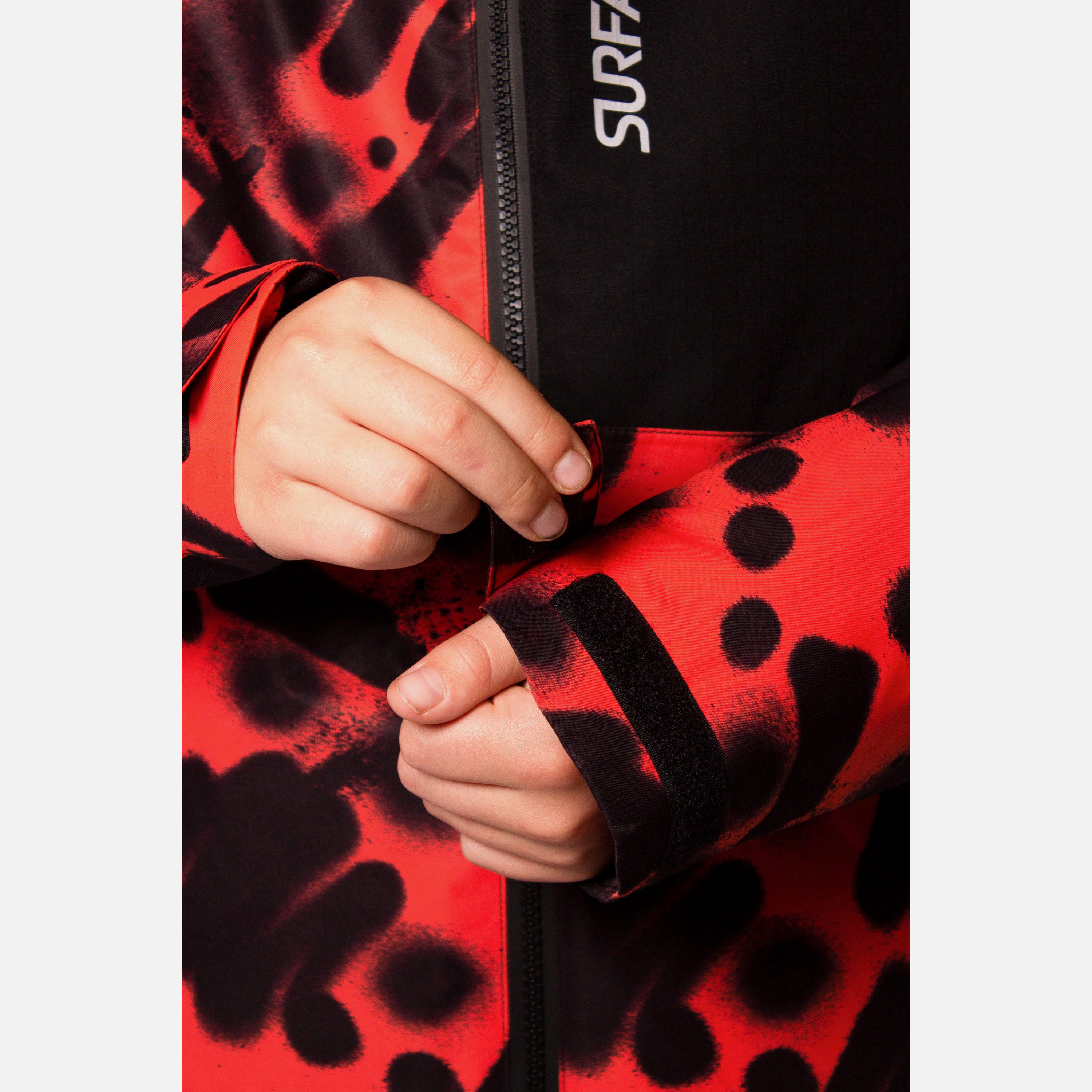 Misfit Vandal Print Boys Ski Jacket Orange 5/7