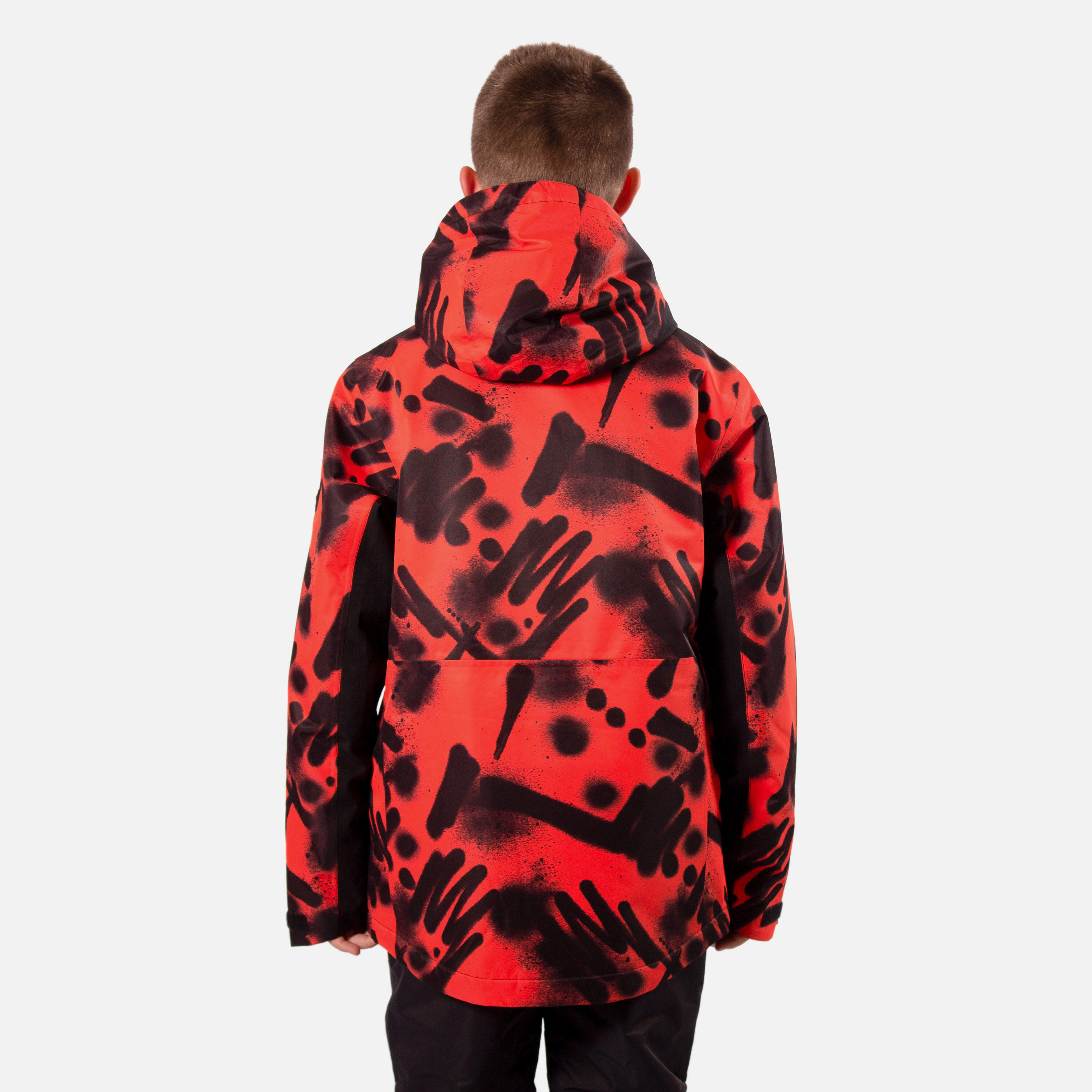 Misfit Vandal Print Boys Ski Jacket Orange 3/7