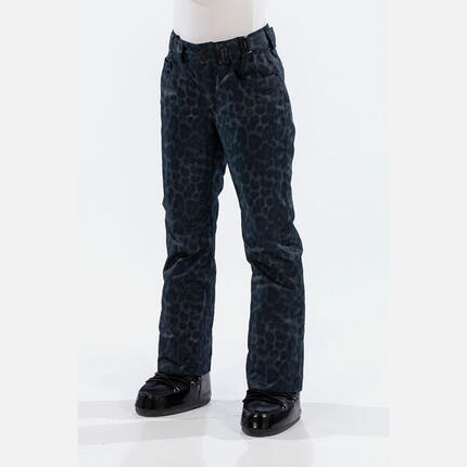 Spodnie Snowboardowe Damskie SURFANIC STX 10.000 Glow Jaguar Czarne Wodoodporne