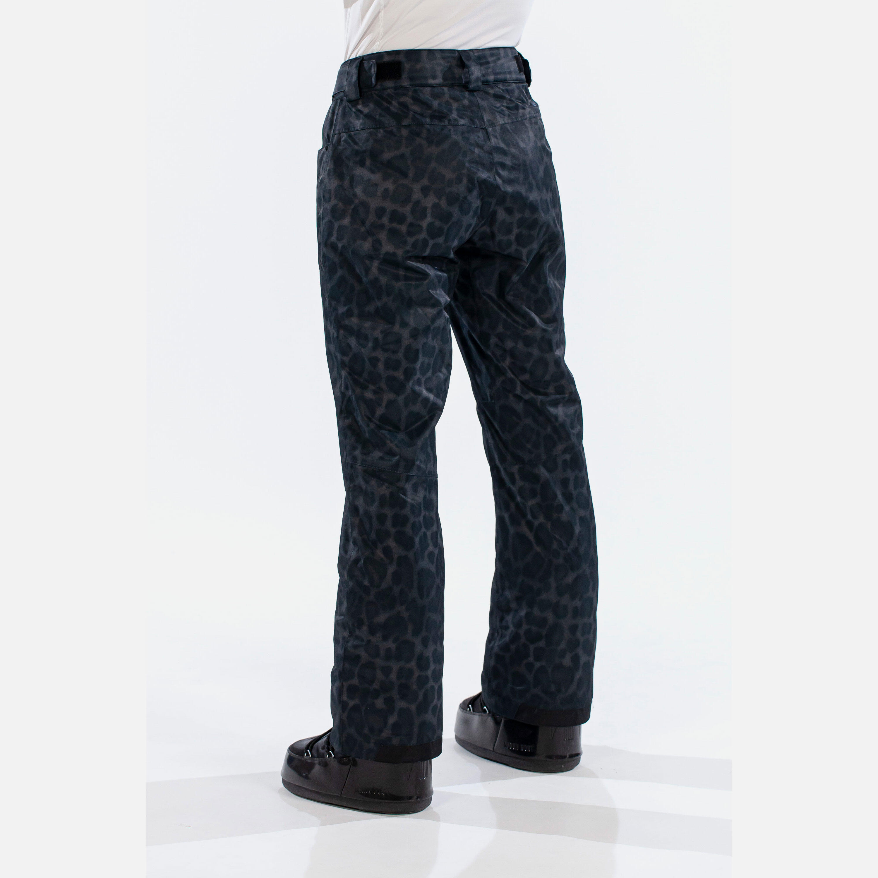 Spodnie Snowboardowe Damskie SURFANIC STX 10.000 Glow Jaguar Czarne Wodoodporne 4/7