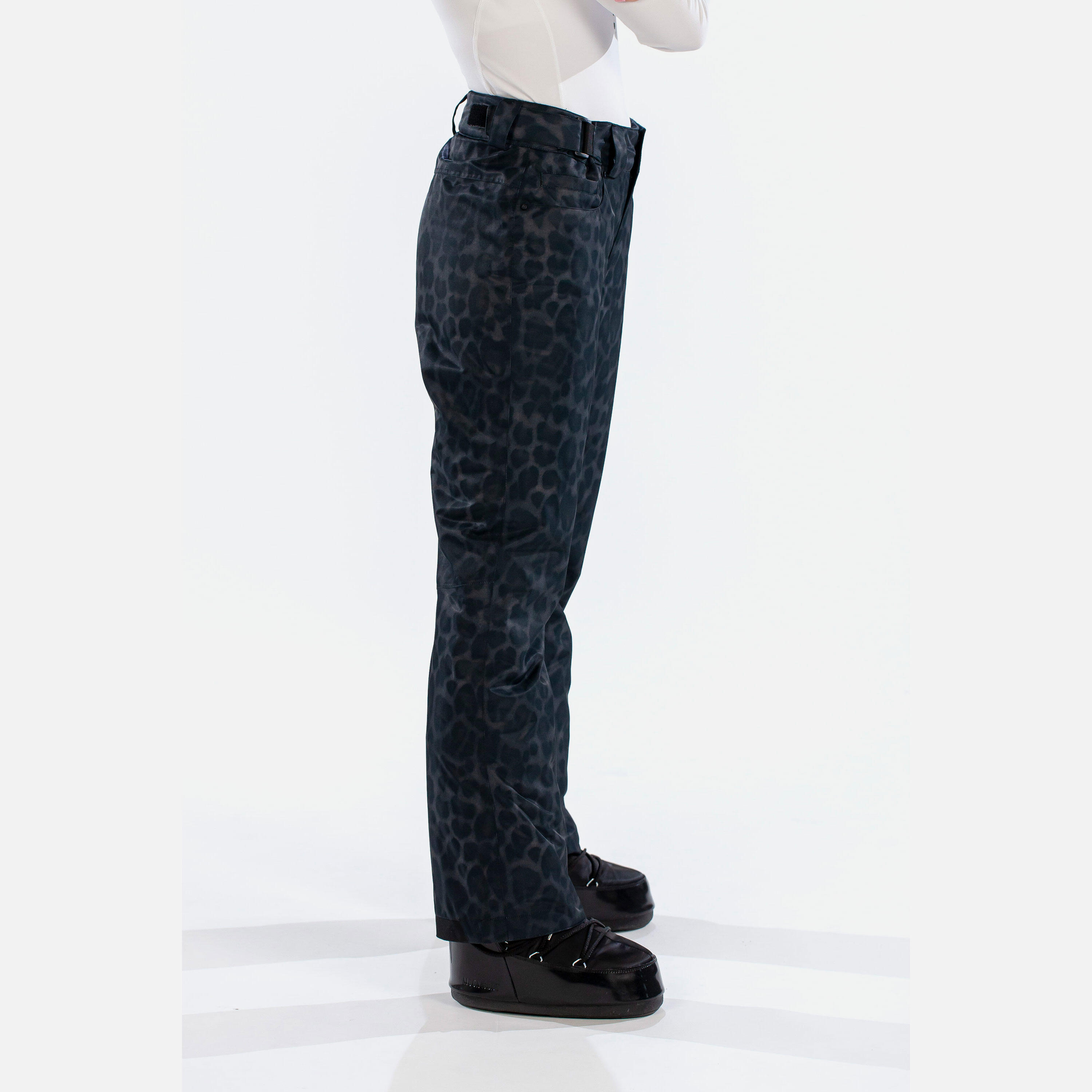 Spodnie Snowboardowe Damskie SURFANIC STX 10.000 Glow Jaguar Czarne Wodoodporne 7/7