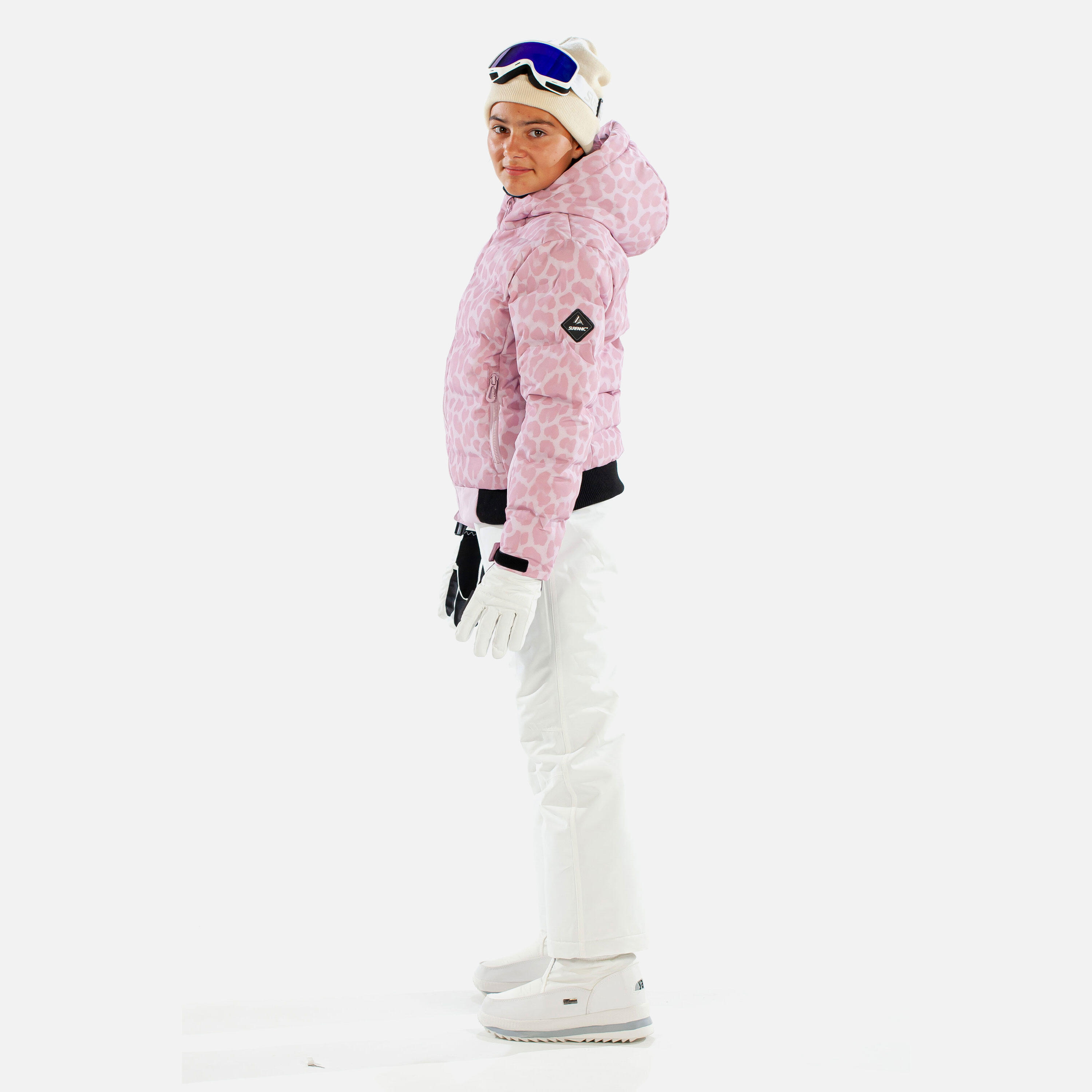 Venice Leopard Girls Ski Jacket Ice Lilac 3/7