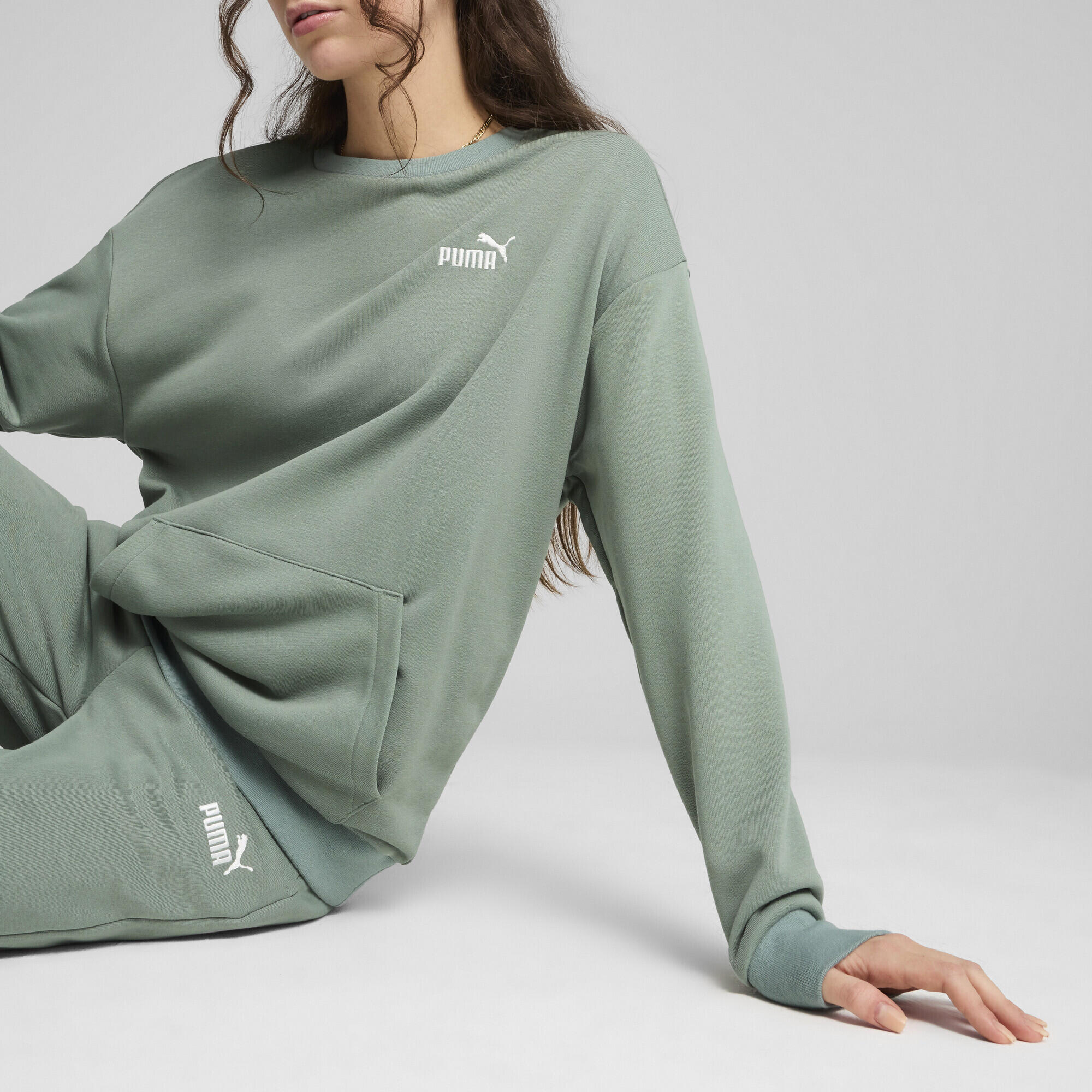Relaxed joggingpak voor dames PUMA Green Moon 7/7