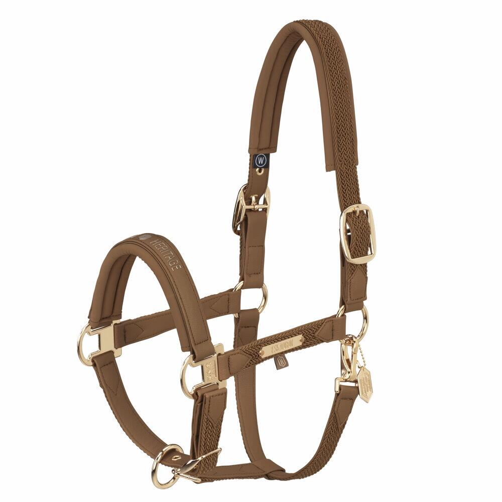 HEADCOLLAR FAUX LEATHER PLAIT DP ALMOND 4/5