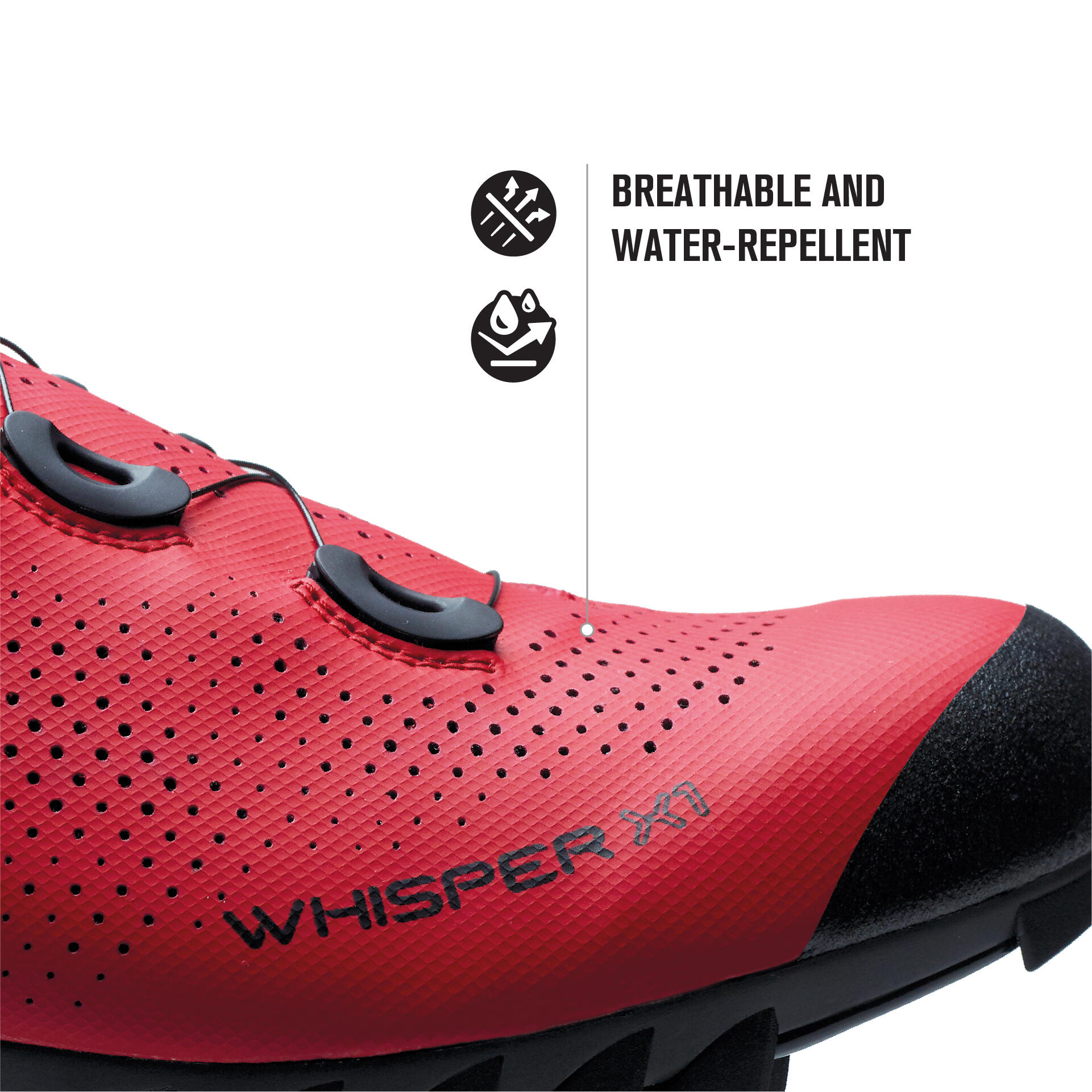 Catlike Whisper X1 MTB Fahrradschuhe Nylon Rot Matt 39 5/8