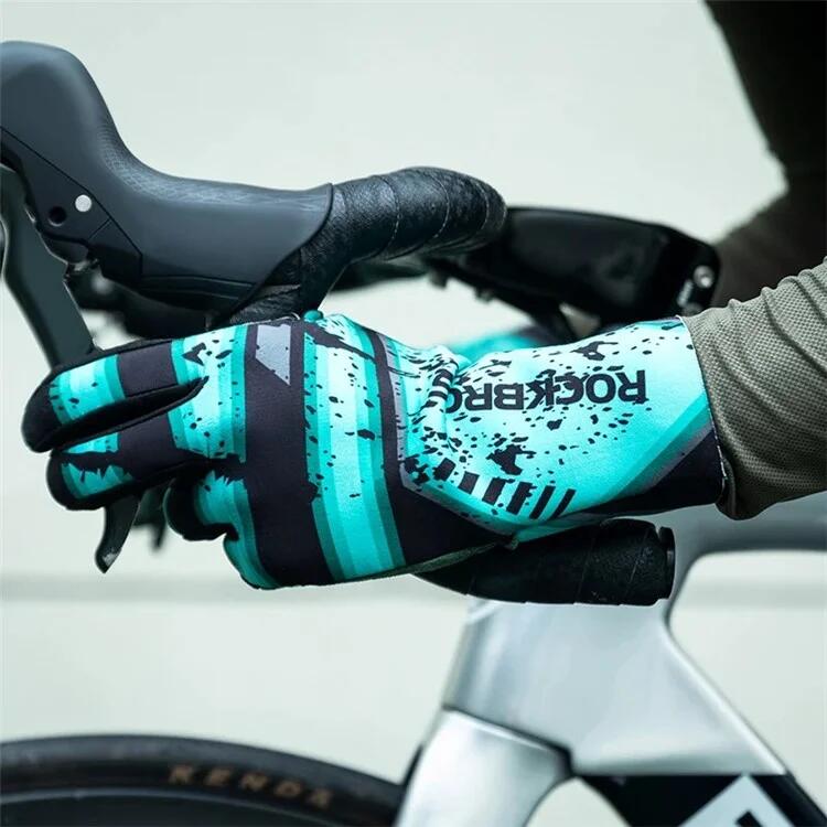 Paar warme, thermische Winter-Fahrradhandschuhe mit vollständigen Fingern 5/7