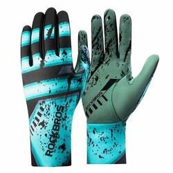 Paire de gants de vélo d'hiver plein doigt thermiques chauds