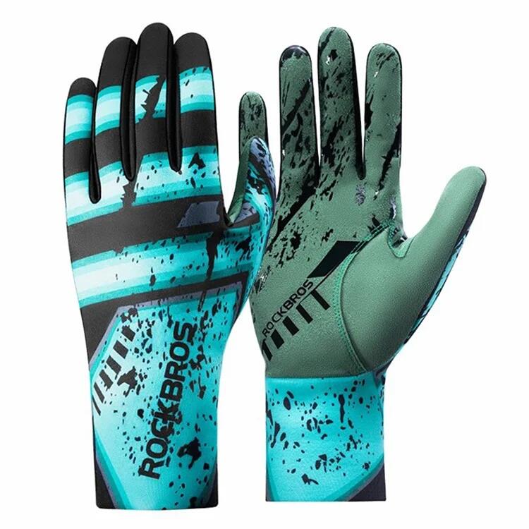 Rockbros - Paire De Gants De Vélo D'Hiver Plein Doigt Thermiques Chauds - Gants - Bleu - 42 M/l - Decathlon