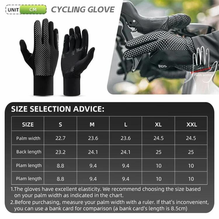 Paire de gants de cyclisme plein doigt respirants antidérapants 5/5