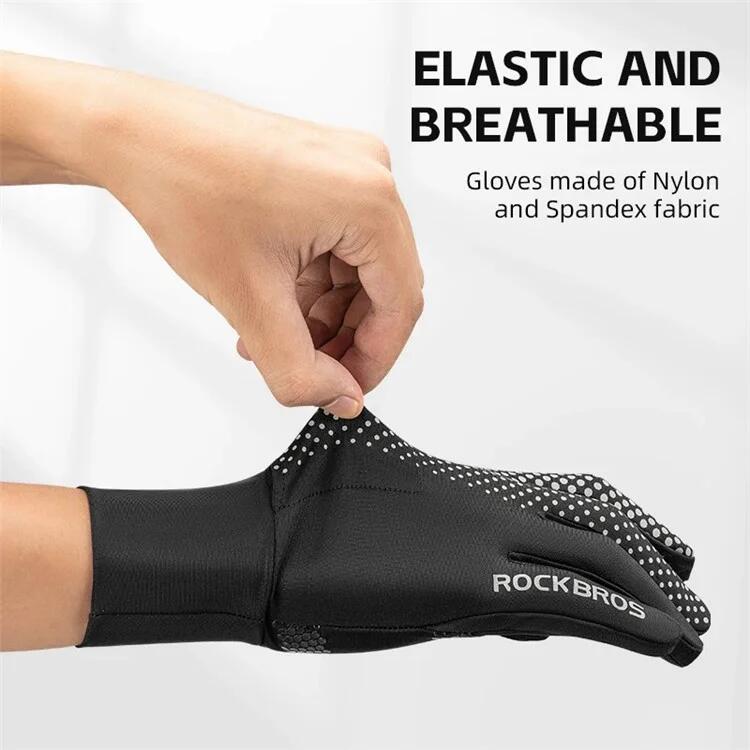 Paire de gants de cyclisme plein doigt respirants antidérapants 4/5