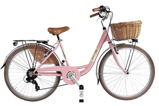 Vélo de ville Dolce Vita by Canellini VENERE 26" avec panier - Rose