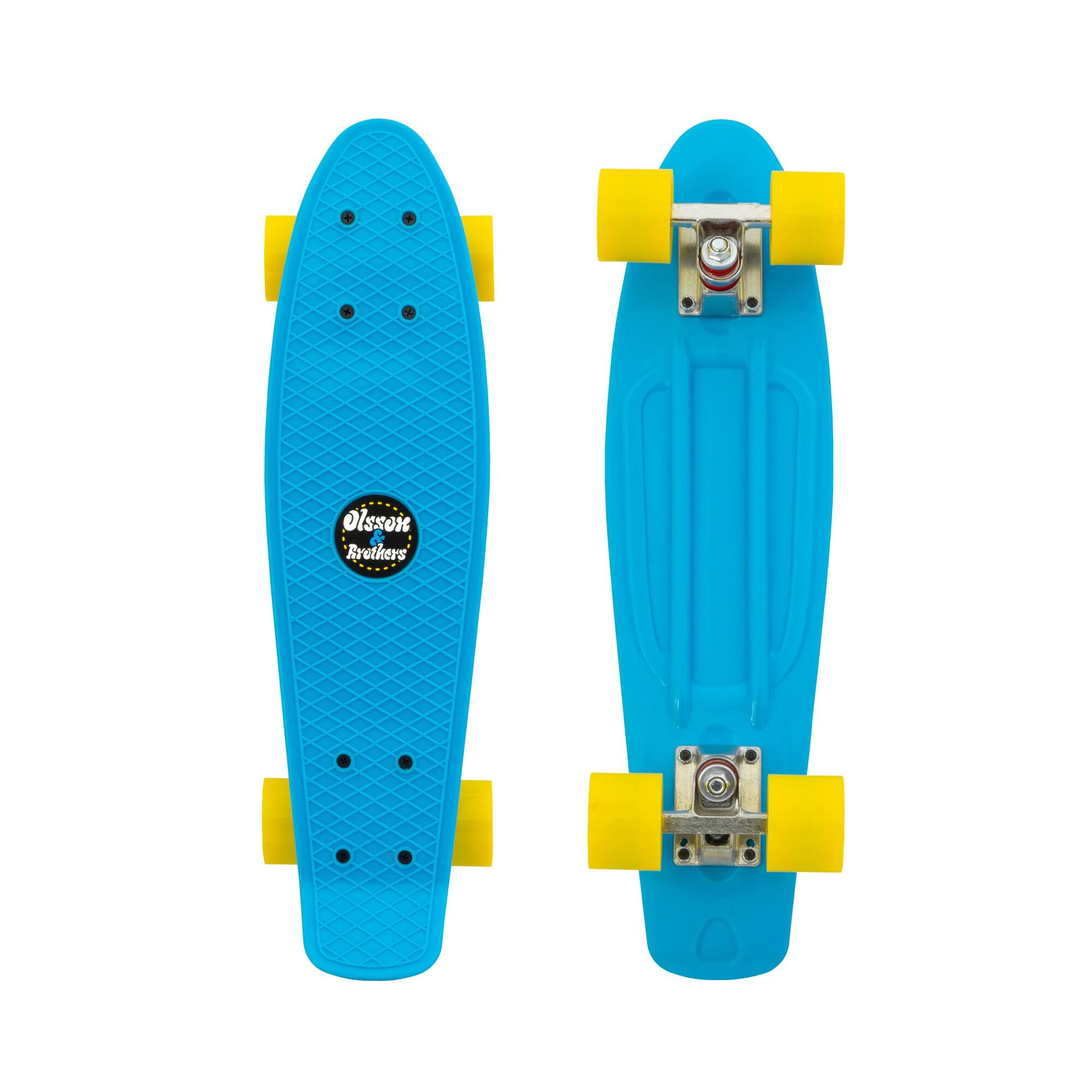 Olsson And Brothers - Skateboard Enfant Baby Olsson Blue 22.5" Pvc Abec7 - Skateboard Complet - Bleu - Decathlon