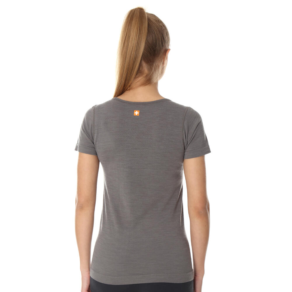 T-shirt da trekking donna Brubeck Outdoor Wool Pro SS12720A Women grigio M 3/4