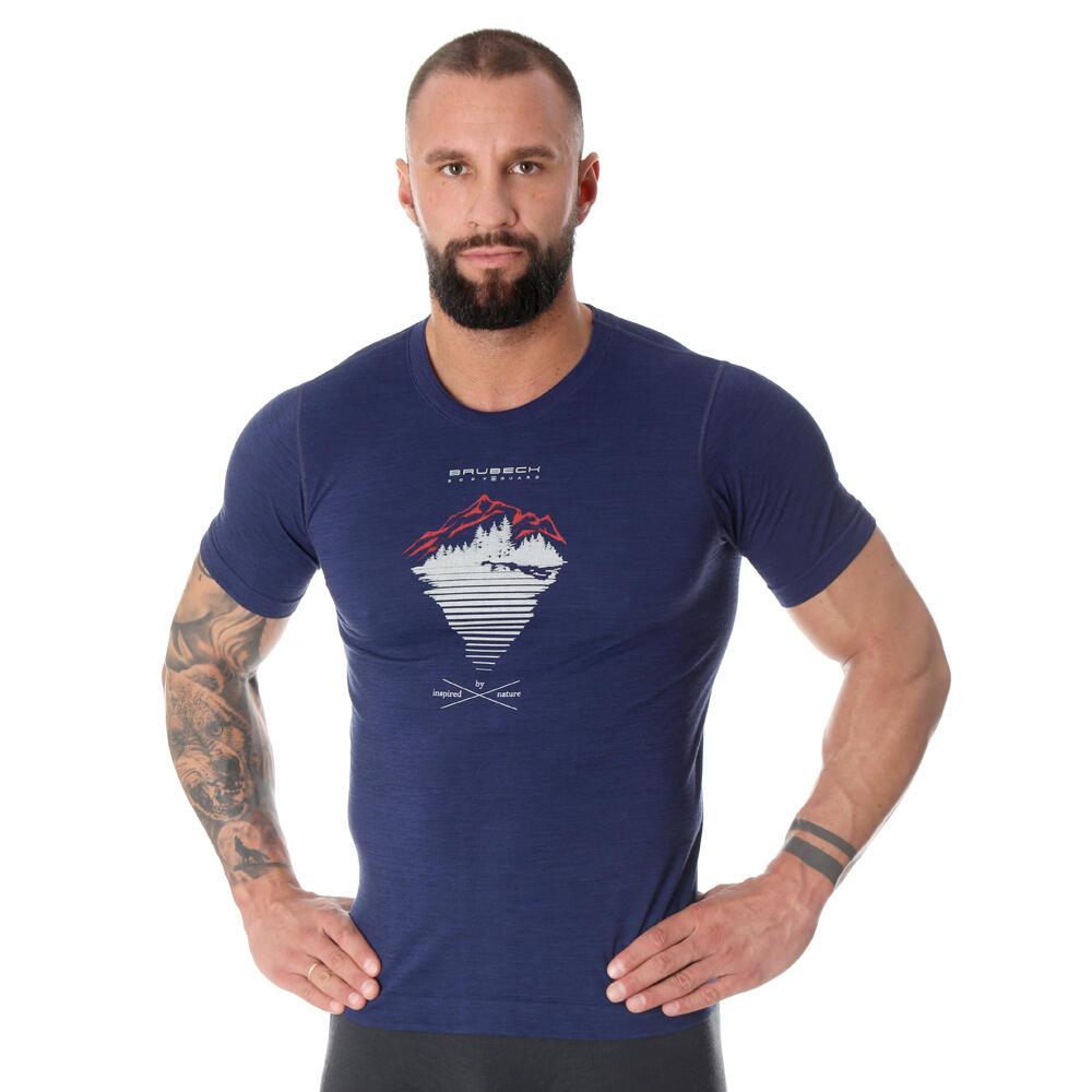 Koszulka turystyczna OUTDOOR WOOL PRO z wełną merino Męska 2/7