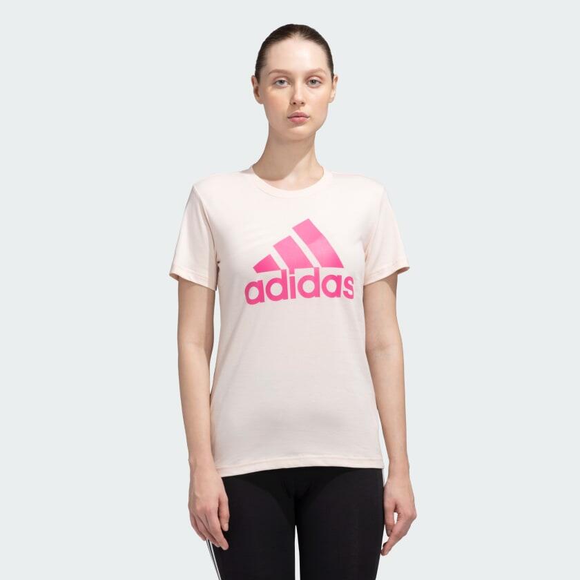 Adidas W BL T Women Sports T-shirts Pink