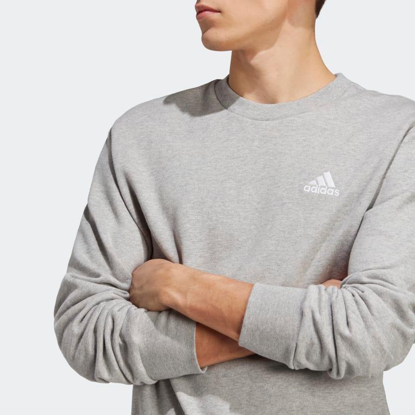 Adidas M SL FT SWT Men Sports Sweatshirts Grey