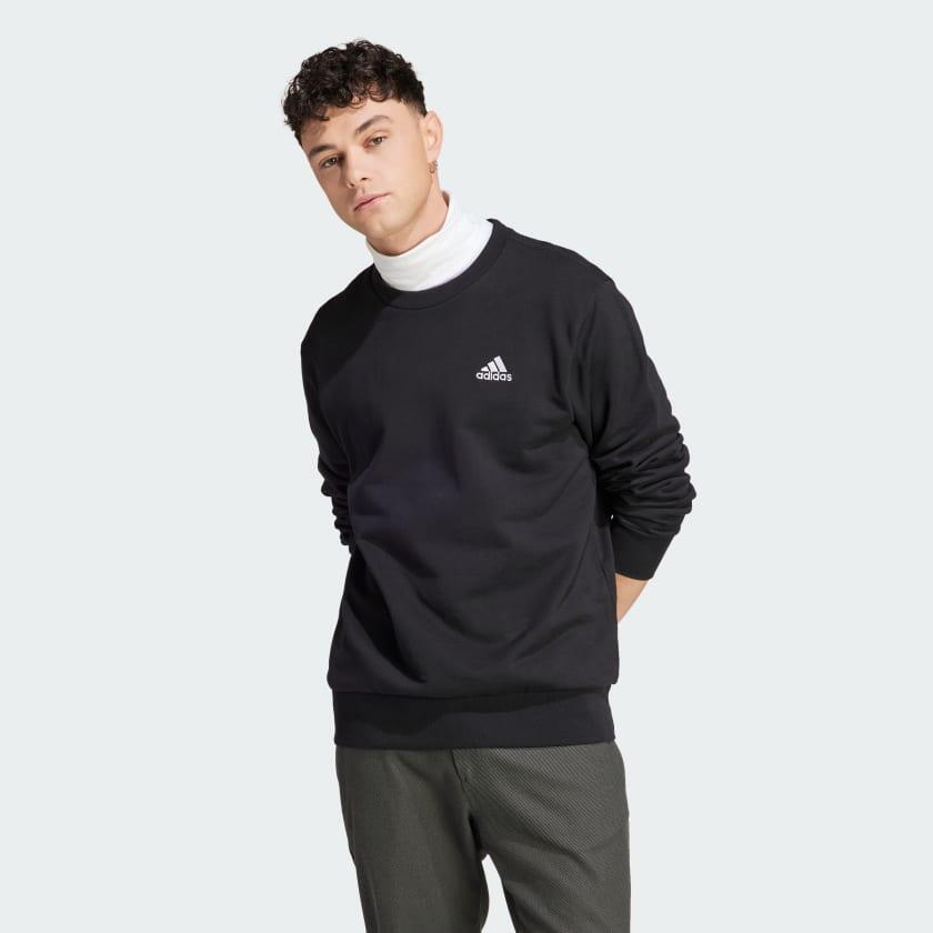 Adidas M SL FT SWT Men Sports Sweatshirts Black-picture-34