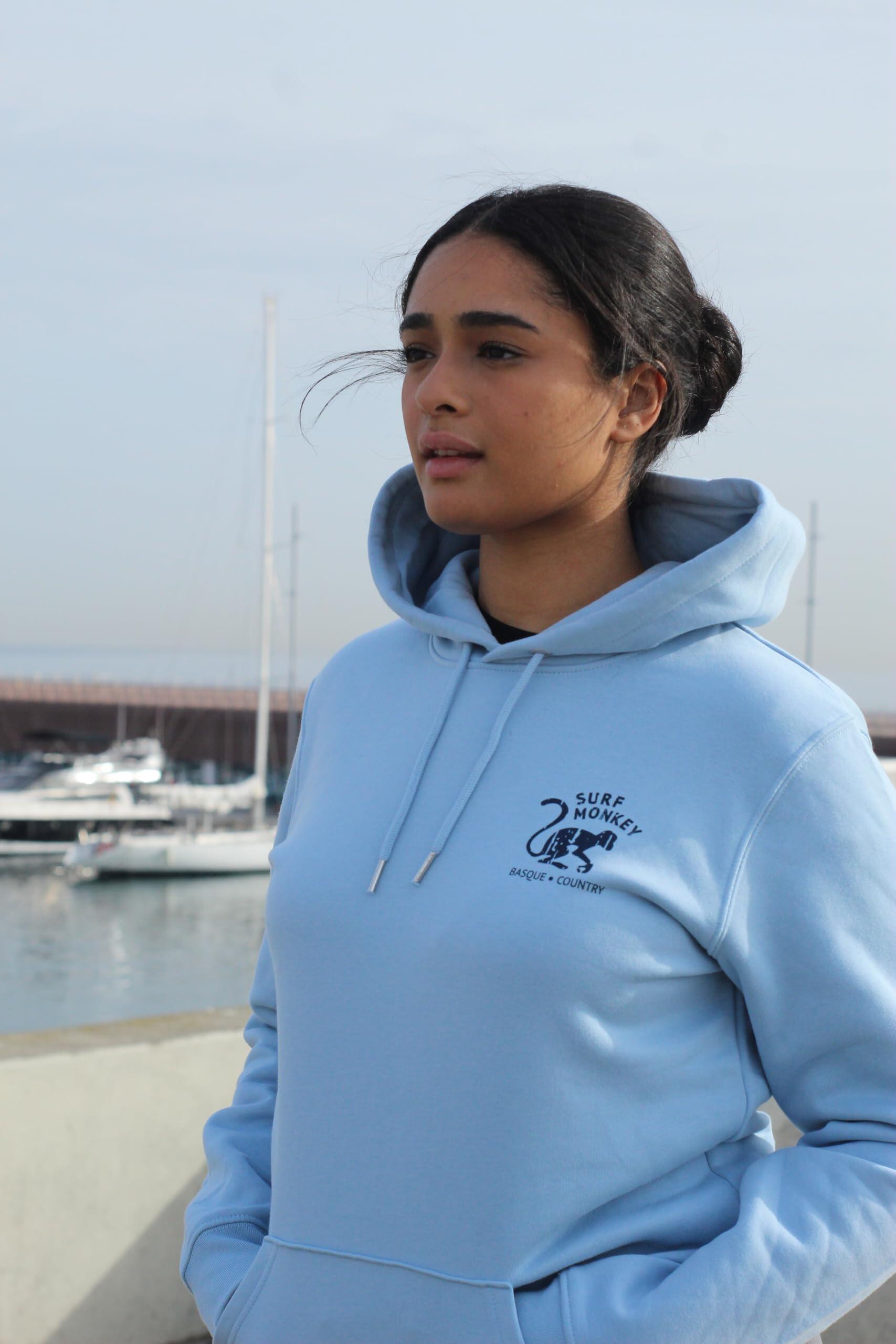 Sweat en Coton Bio - 2 Monkeys - Capuche / Adulte (Bleu) 3/5