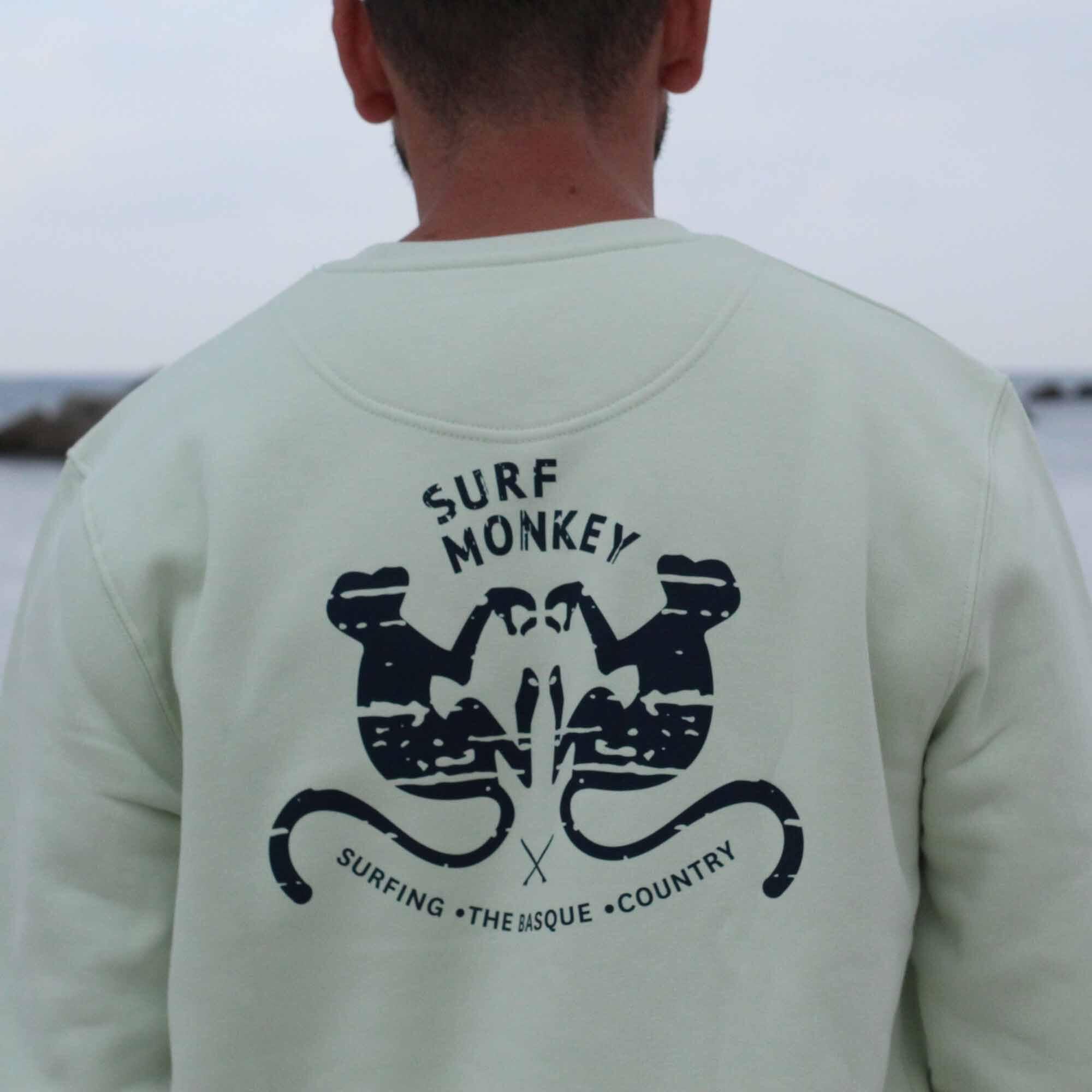 Felpa girocollo Monkeys Adulto (Lime) SURF MONKEY Decathlon