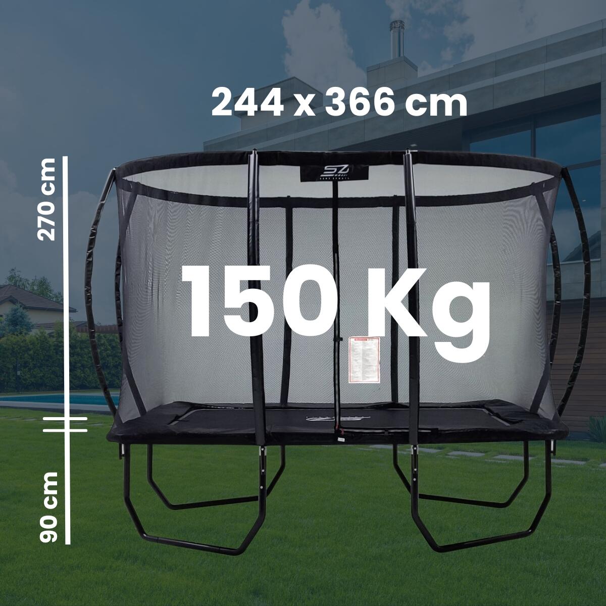J5000 Premium serie - Trampoline - Rechthoek - 244 x 366 cm 7/7