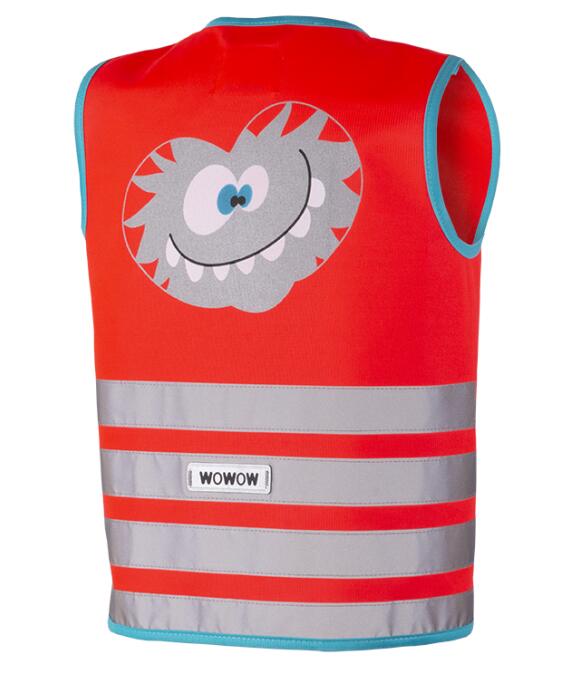 WOWOW Wowow Sicherheitsweste Crazy Monster Jacket für Kinder Größe XS rot