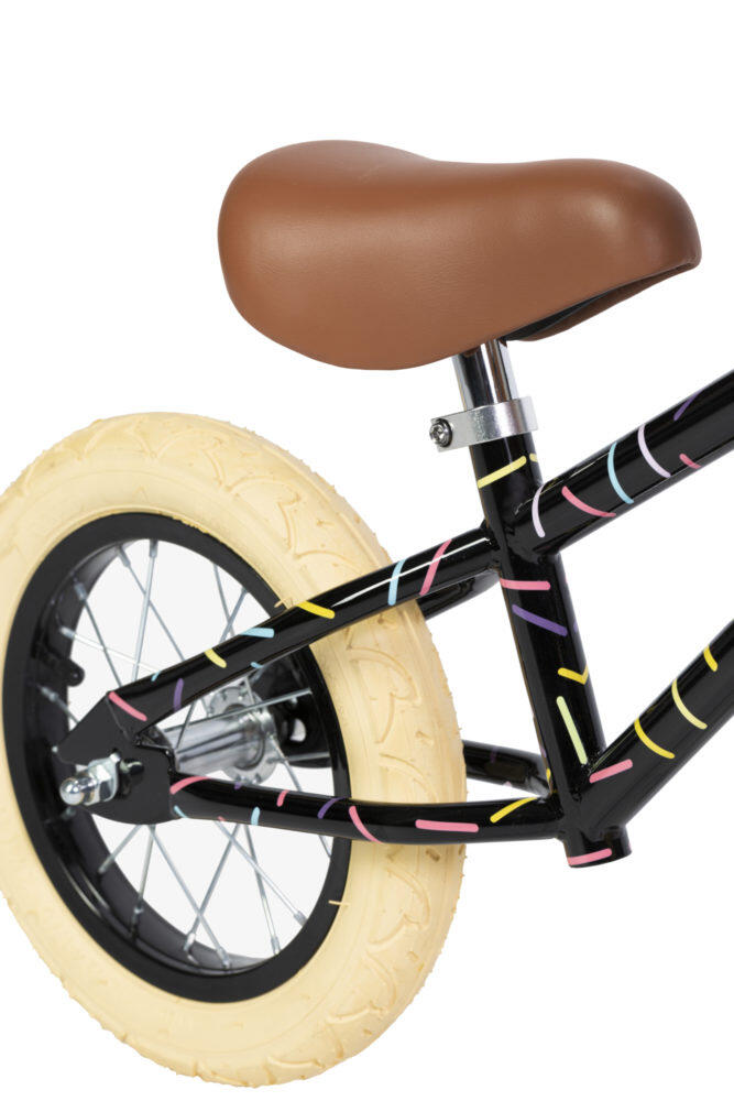 LAUFRAD SCHWARZ STAHL RADFAHREN KINDER 3-5 JAHRE ENTWICKLUNG GLEICHGEWICHT 7/7