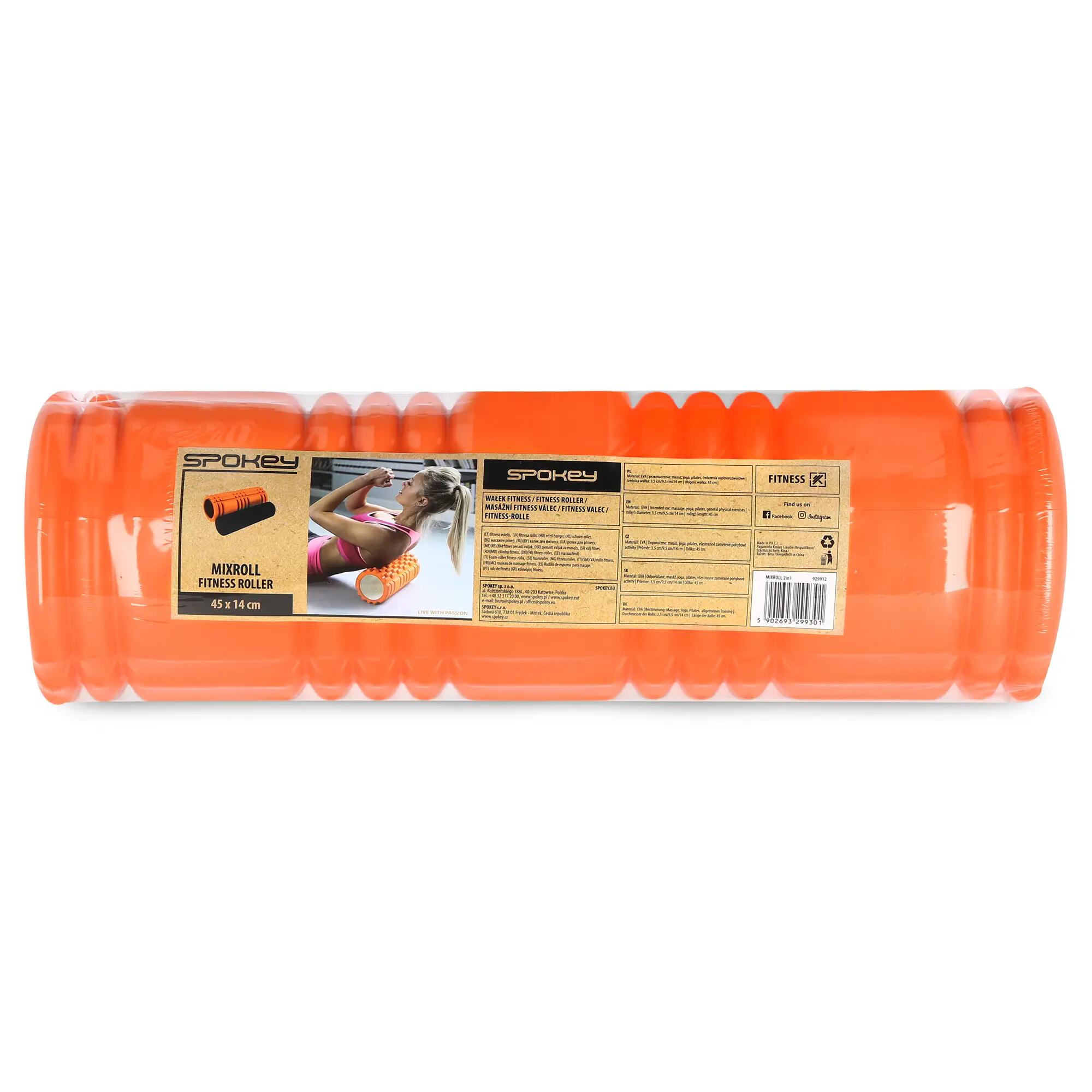 Wałek fitness roller 2w1 Spokey MIXROLL 2in1 5/9