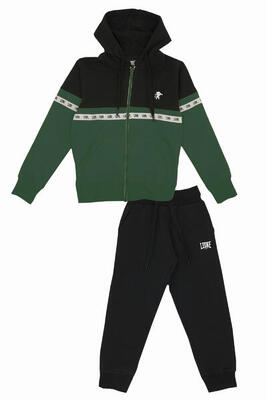 Jungen-Trainingsanzug mit Kapuze und New Tape-Horizontalband