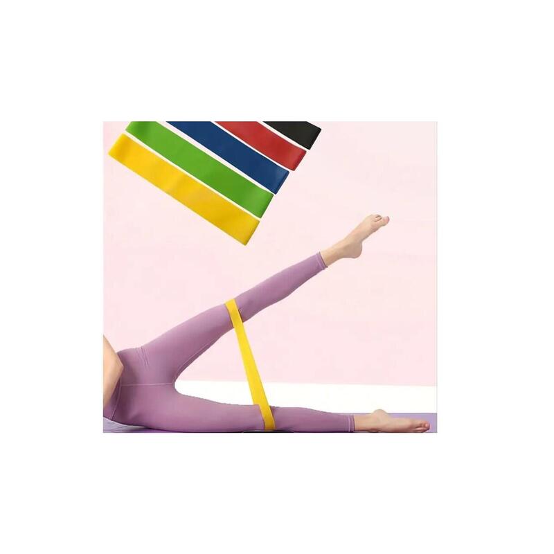 Set 5 benzi elastice din latex pentru fitness, 5 niveluri de dificultate