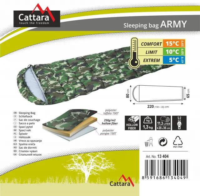 Sac de dormit army Cattara 5°C 2/5