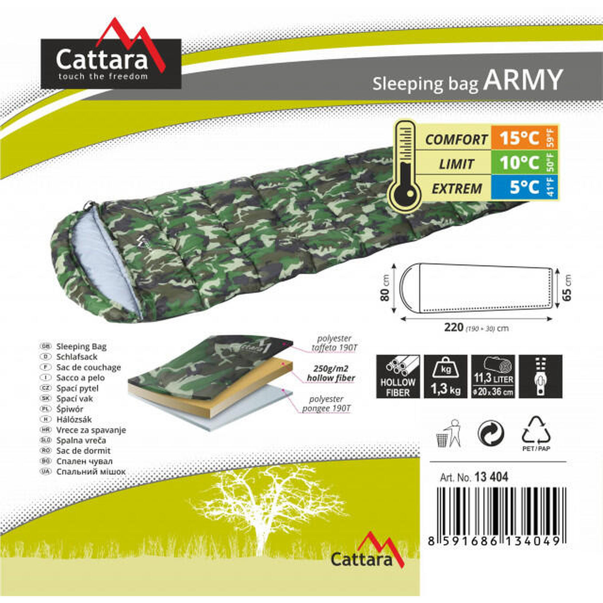 Sac de dormit army Cattara 5°C