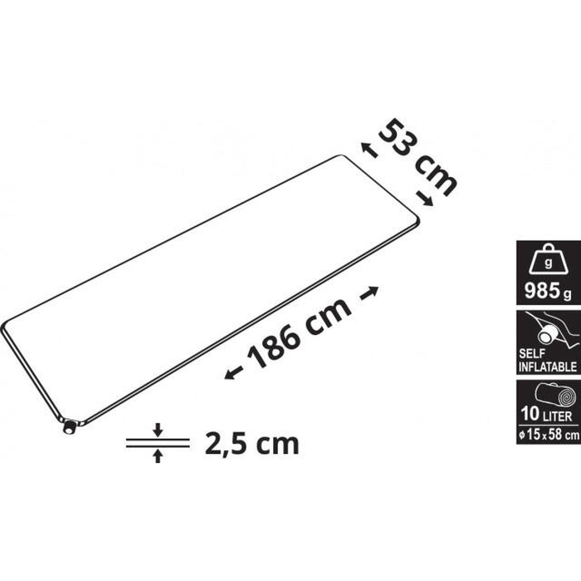 Saltea autogonflabila 186x53x25 cm Cattara albastra