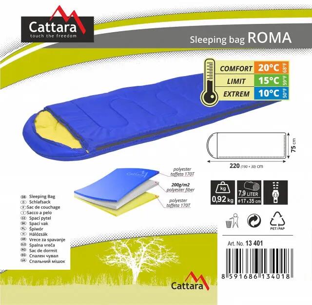 Śpiwór Roma Cattara +10°C 3/4