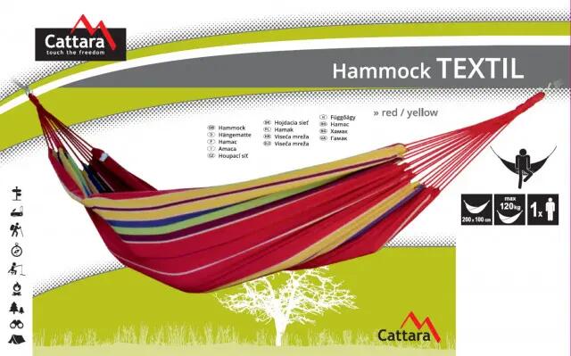 Hak 200x100 cm Cattara czerwony/żółty 4/5