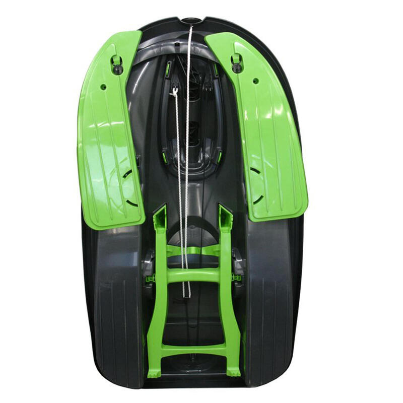Sanie bob Gizmorrider Nimbus verde, cu volan și frâne