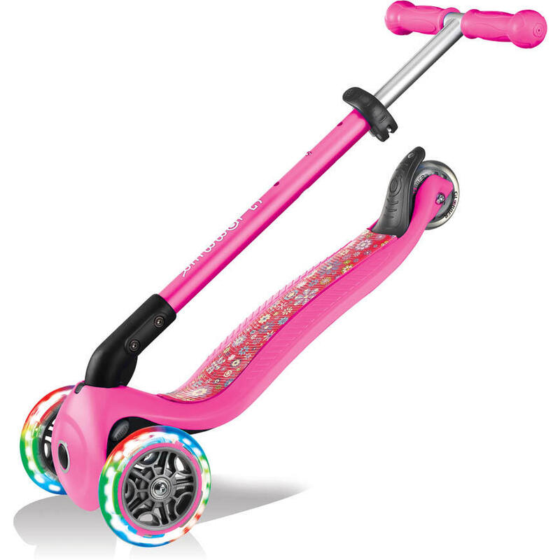 Scooter Mini Scooter  Primo Foldable Fantasy Lights  Neon pink flowers