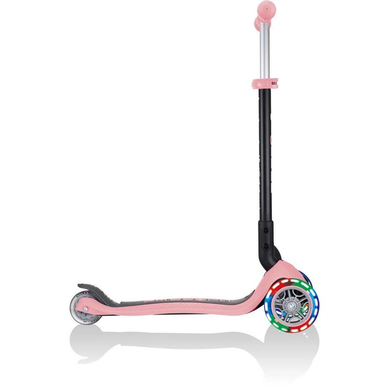 Go up Foldable scooter pour enfants "4 in 1" avec des lumières en rose pastel